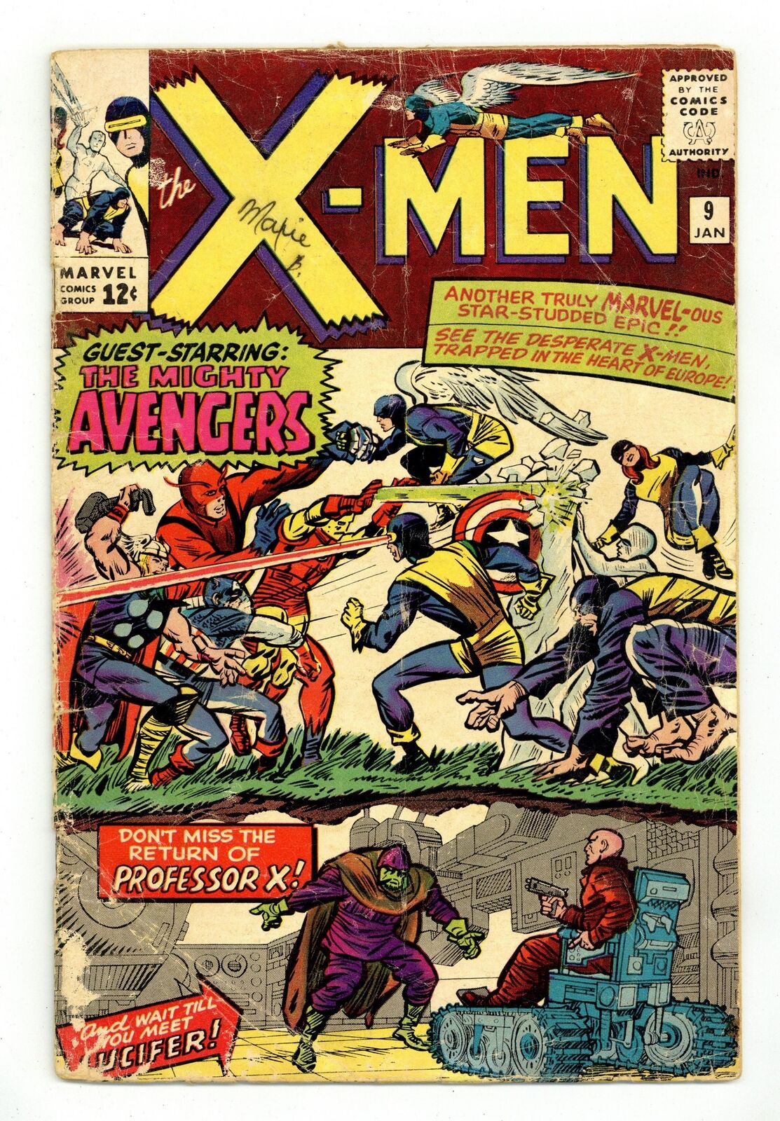 Uncanny X-Men #9 GD 2.0 1965 1st Avengers/X-Men crossover
