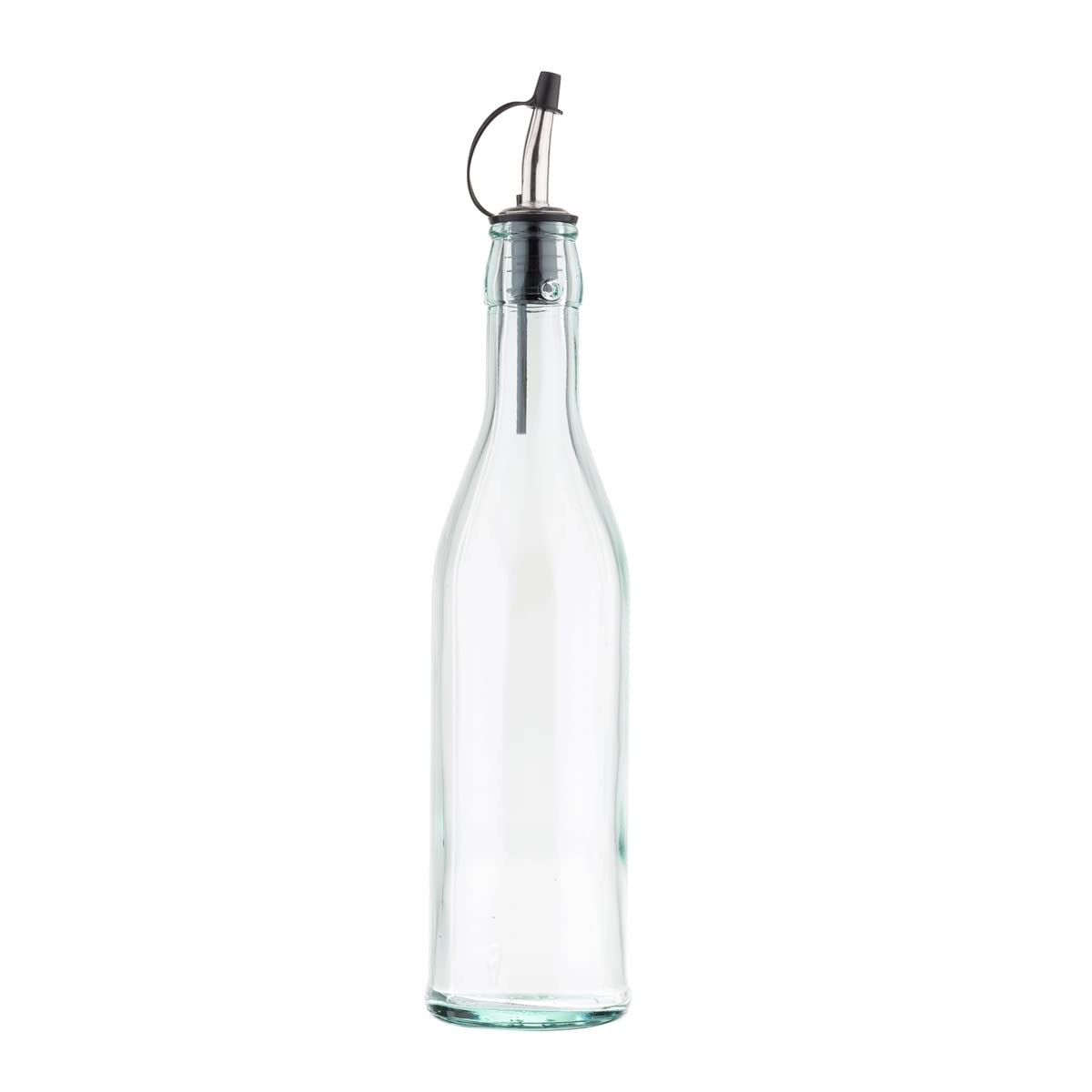 TableCraft H92007 Bottle, 17 oz., tethered Cap, Stainless Steel Pourer, green 