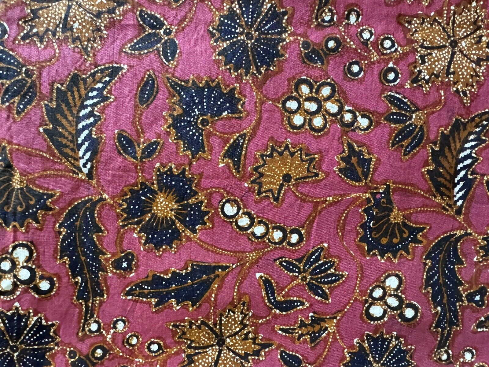 Cotton Batik Fabric 88x40 (2.4 yards) Made and Purchased in Thailand Vintage