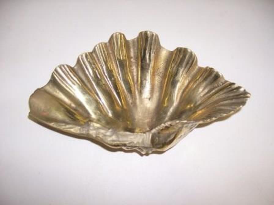 Brass Clam Shell Trinket Dish Ashtray
