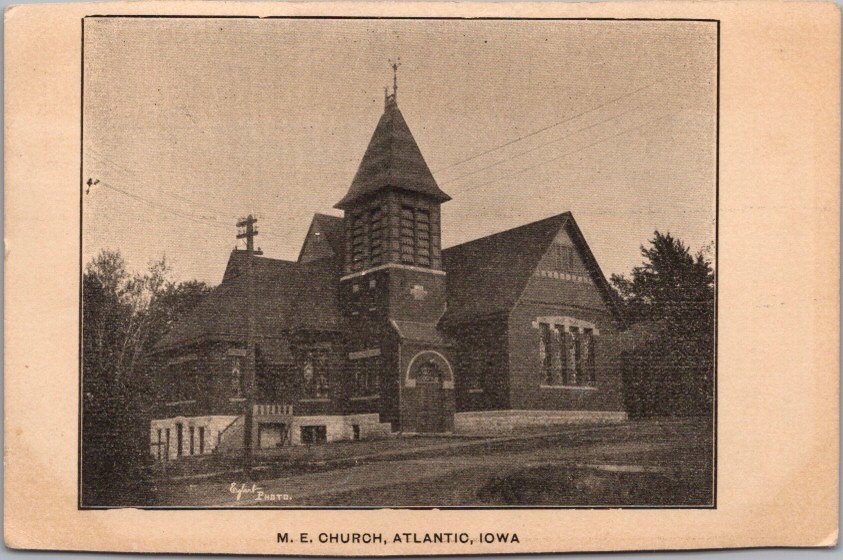 c1900s ATLANTIC, Iowa Postcard 