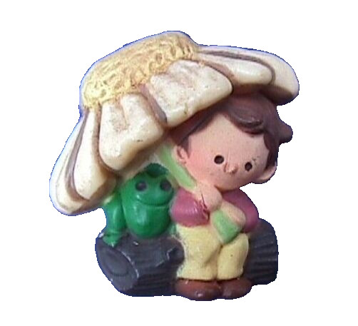 RARE Hallmark MAGNET Vintage PIXIE Elf FROG with Daisy UMBRELLA 1978 Critters RARE Hallmark MAGNET Vintage PIXIE Elf FROG with Daisy UMBRELLA 1978 Critters