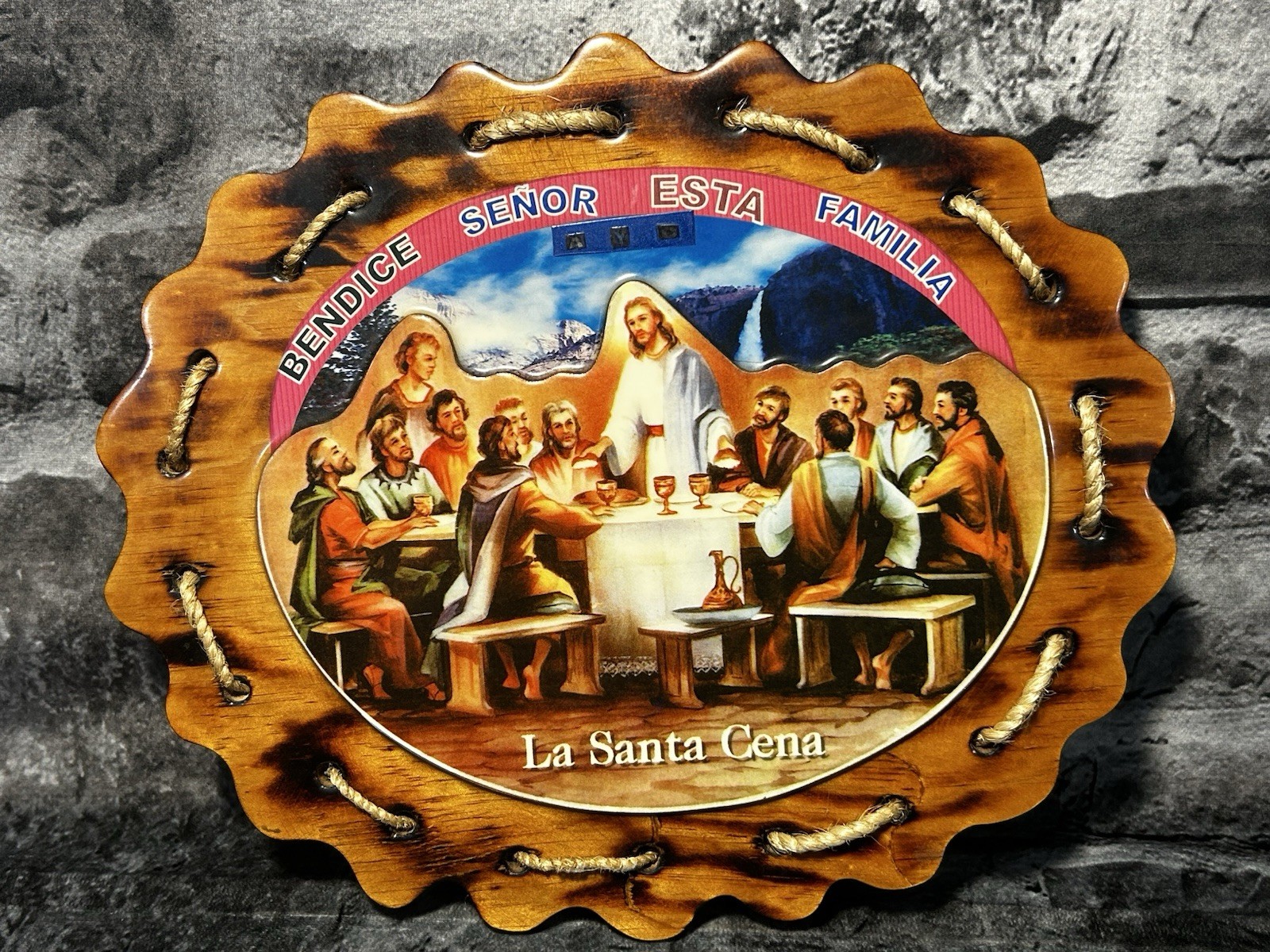 La Santa Cena Wooden Sign