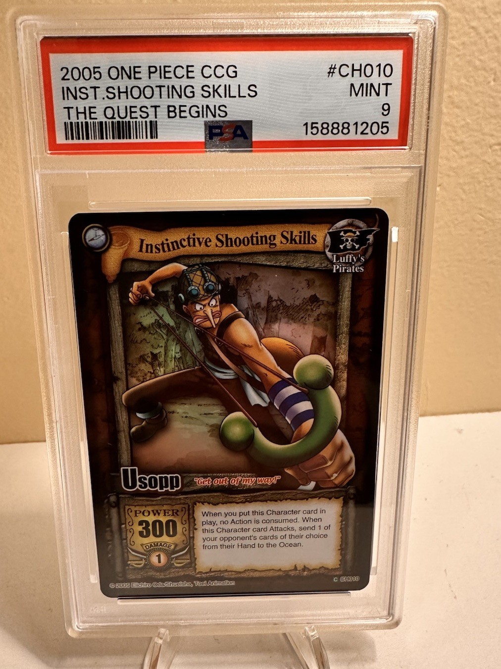 2005 One Piece CCG Usopp CH010 PSA 9 MINT The Quest Begins English Vintage TCG
