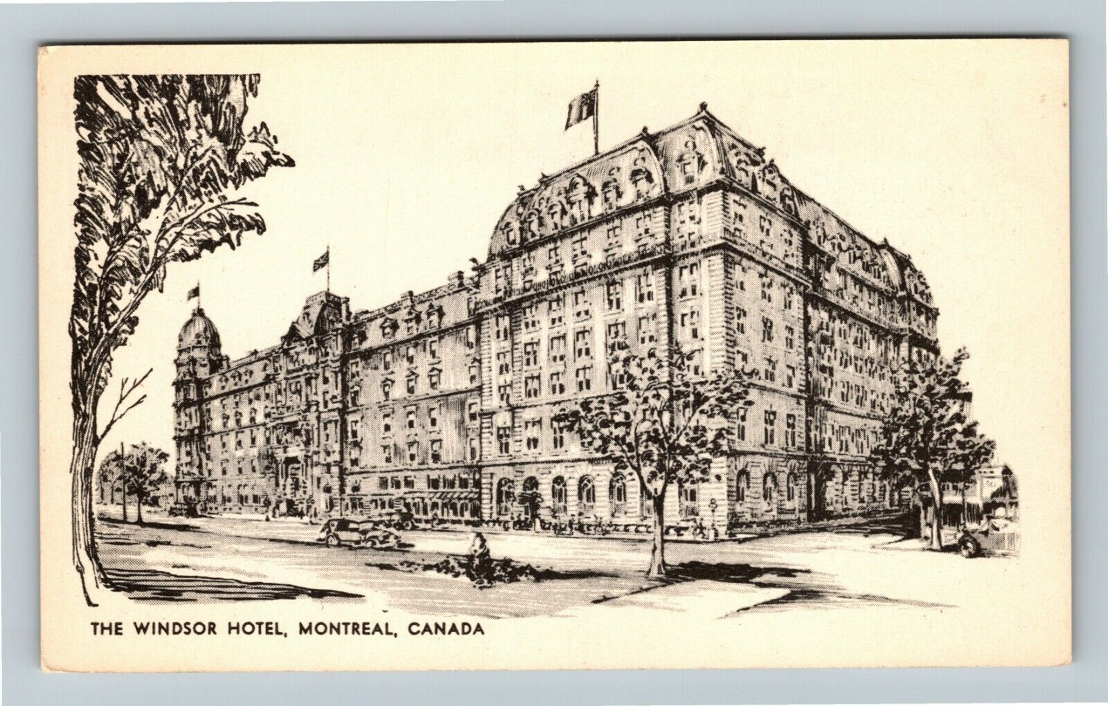 Montreal-Canada, The Windsor Hotel, Advertising, Vintage Postcard