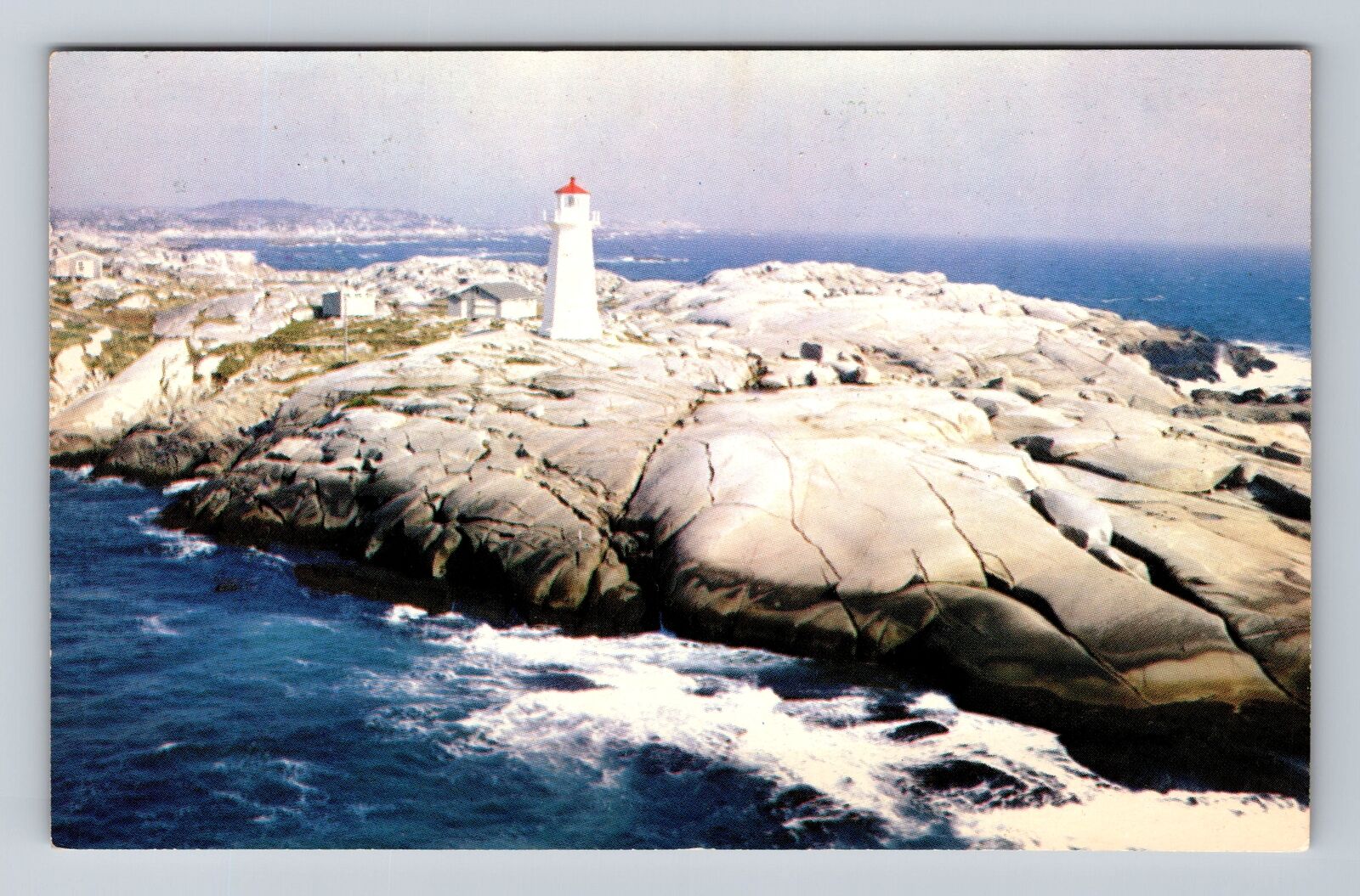 Peggy\'s Cove Nova Scotia- Canada, Aerial Lighthouse, Antique, Vintage Postcard