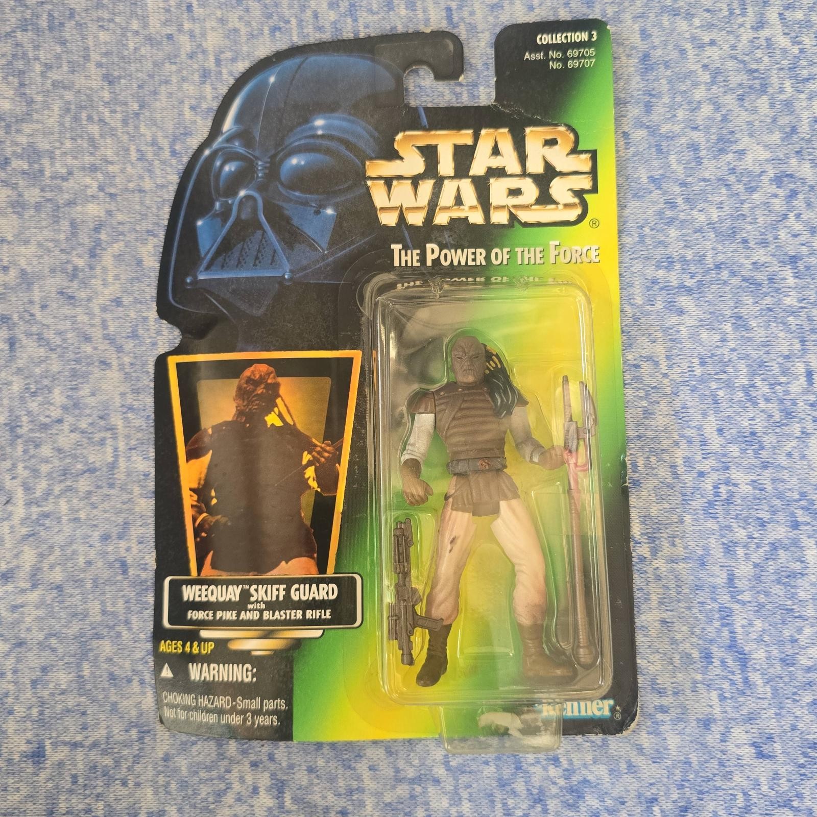 Star Wars POTF Weequay Skiff Guard Green Card Kenner 1996 Action Figure MOC