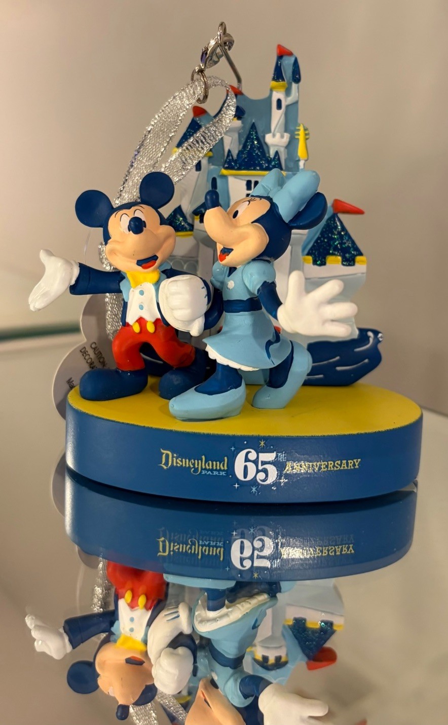 Disney Disneyland 65th Anniversary Mickey & Minnie Ornament 2020