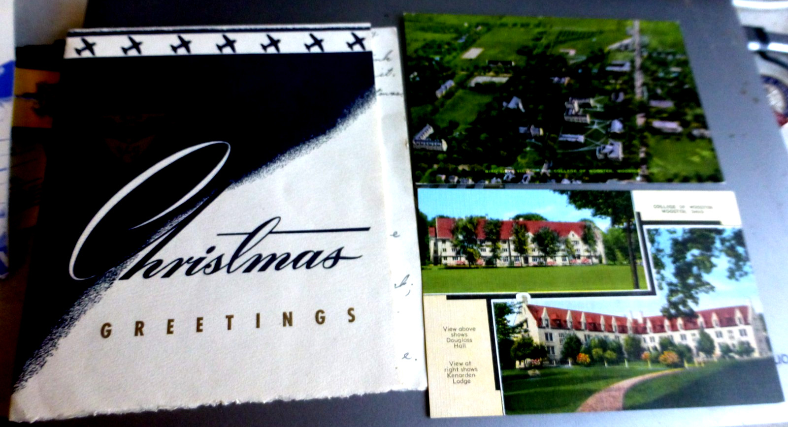 VINTAGE LOT OF 3 COLLEGE OF WOOSTER OH US NAVY FLIGHT PREPARATORY SCHOOL