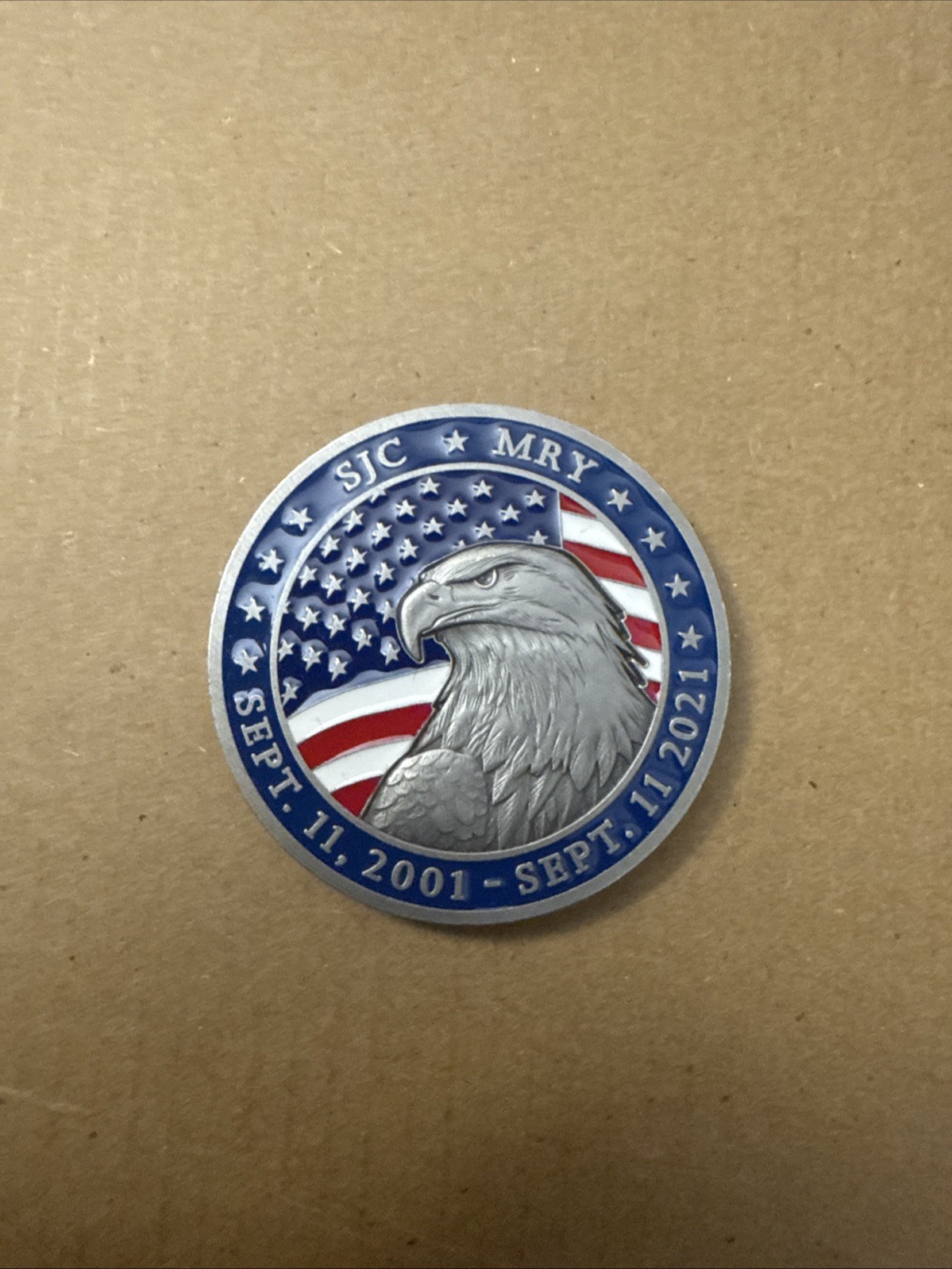 Transportation Security Admin TSA SJC MRY Sept 11 2001-2021 Challenge Coin Used