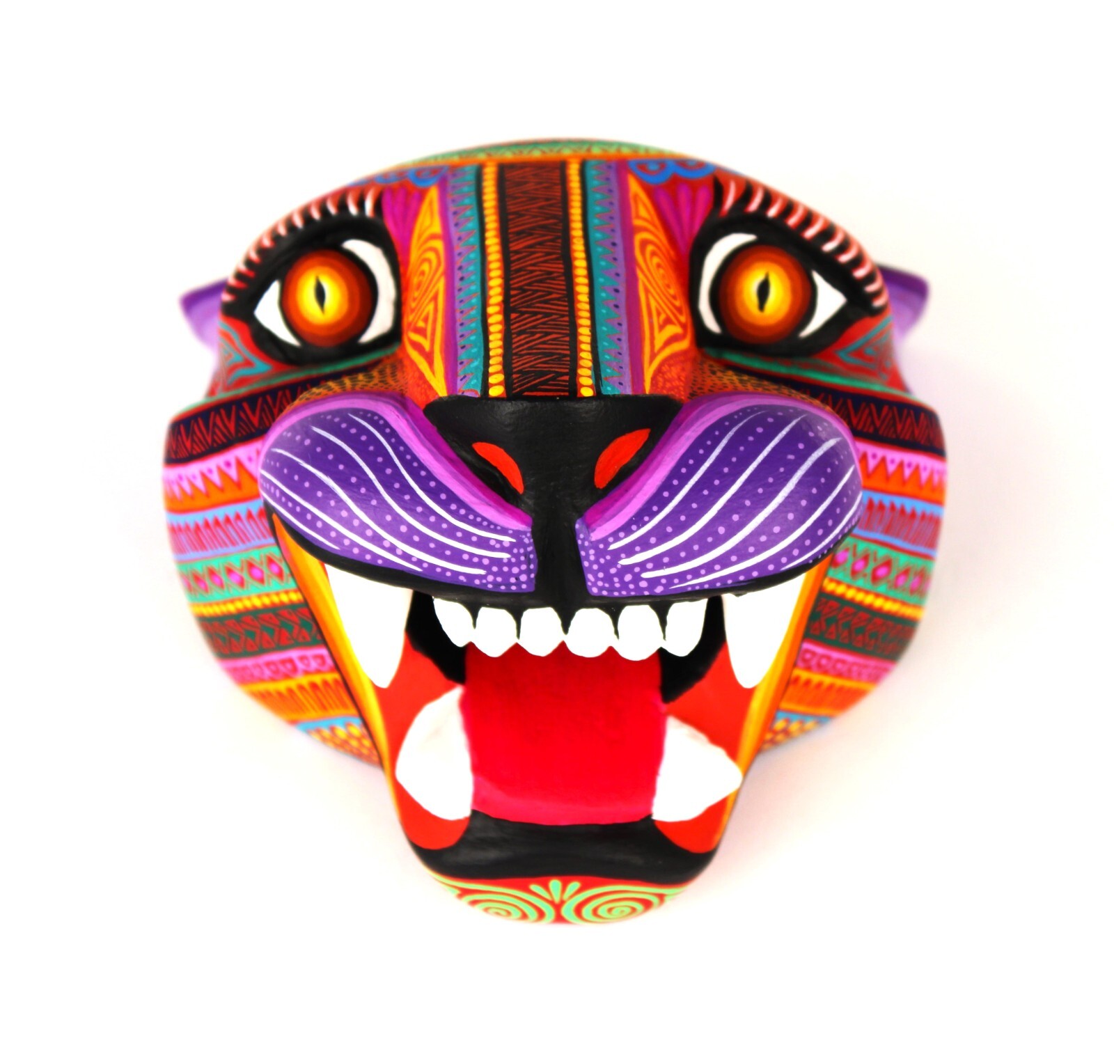 Oaxacan Wood Carving Julia Fuentes Jaguar Mask Oaxaca Mexican Folk Art Alebrije