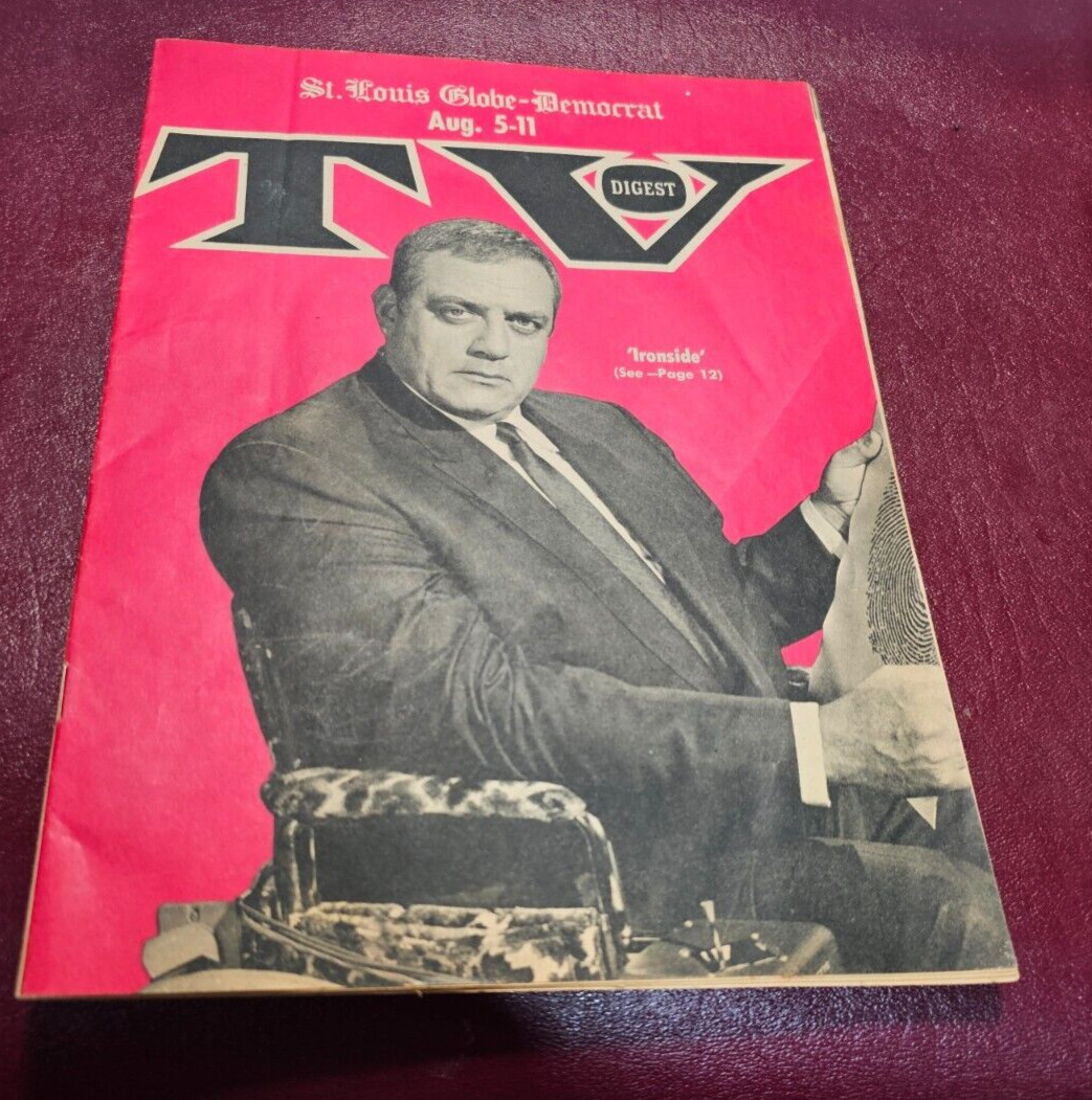 August 1967 St. Louis Globe-Democrat TV Guide Mag Digest Ironside