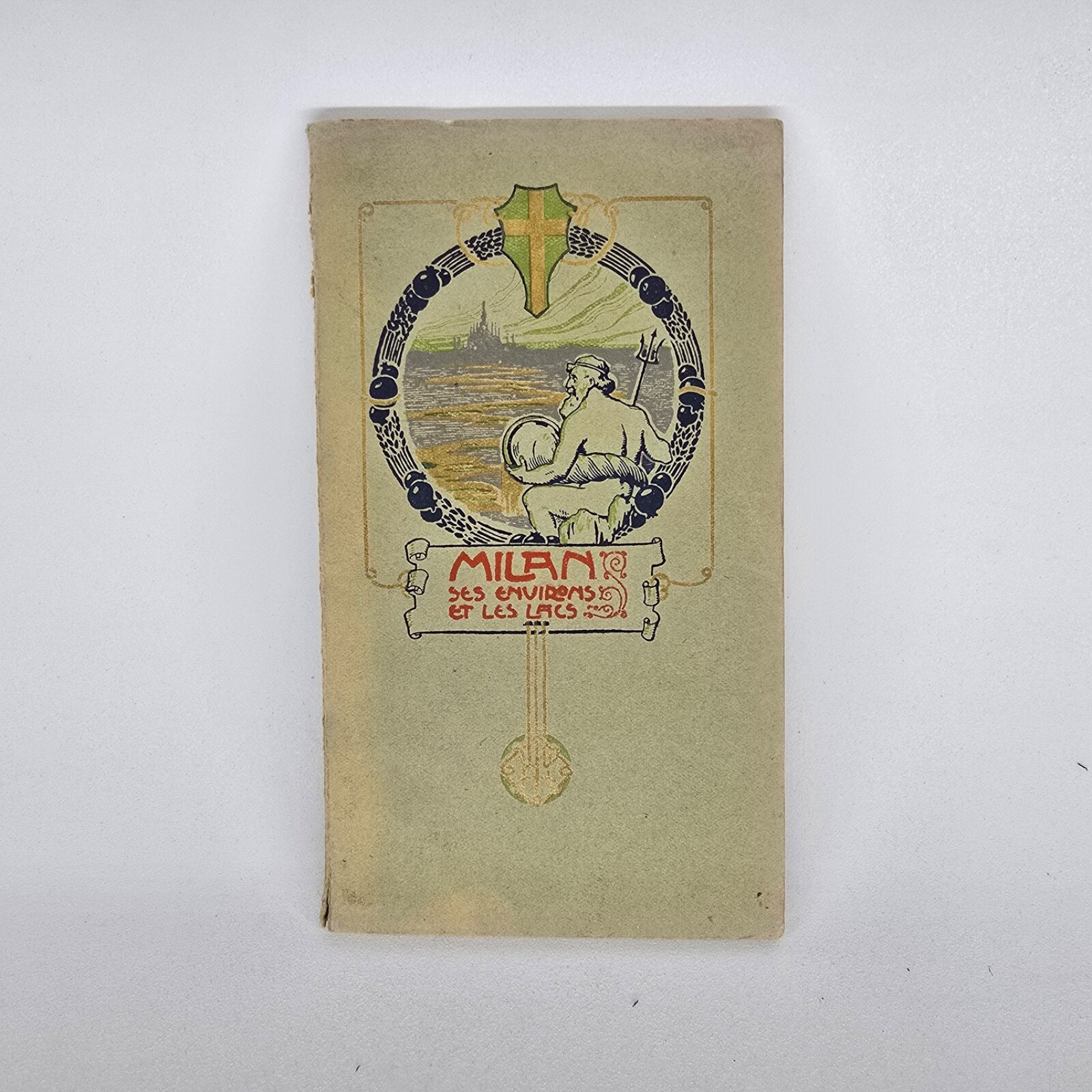 1912 Milan Italy Vintage Travel Guide Book Booklet Italian Map Art Nouveau