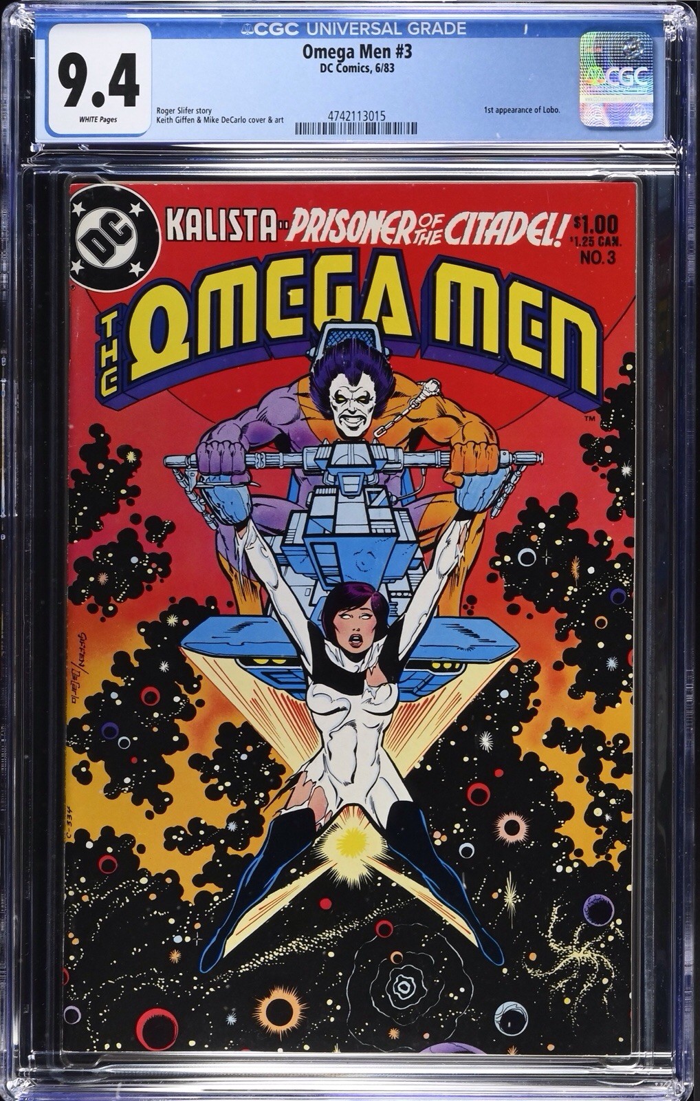 OMEGA MEN #3 (1983) CGC 9.4 NM 💥 1st Appearance of Lobo🔑