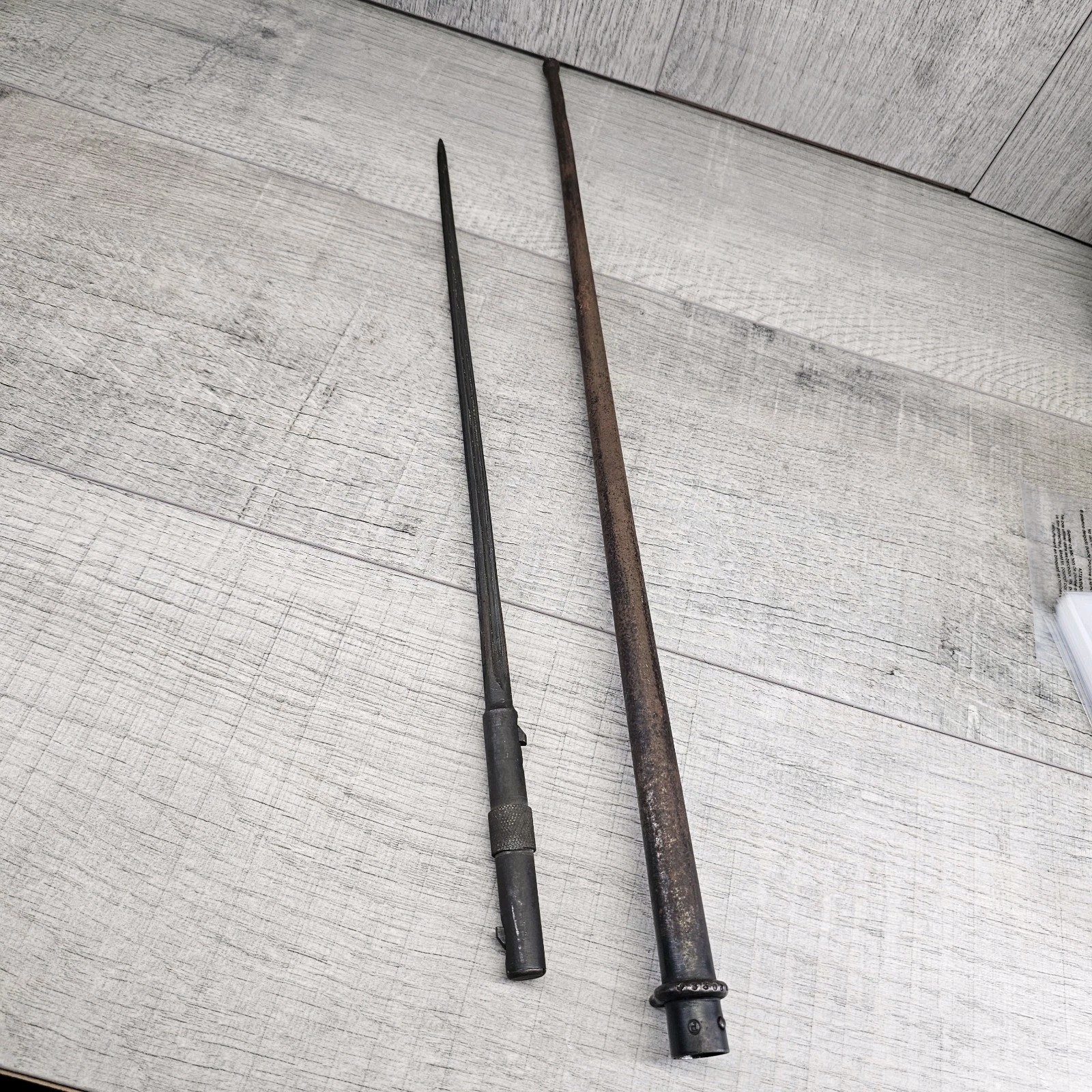 Original French MAS-36 Bolt-Action Rifle Spike Bayonet with Storage Tube