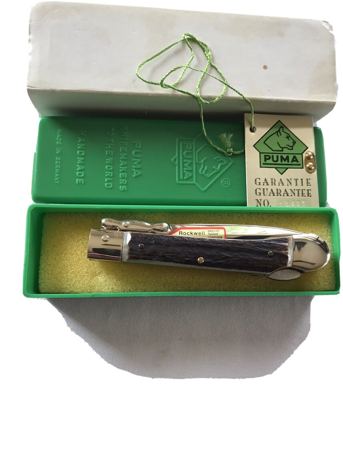 PUMA KNIFE # 563 PUMA-MEDICI VINTAGE HANDMADE GERMANY SAMBAR STAG HANDLES - MINT