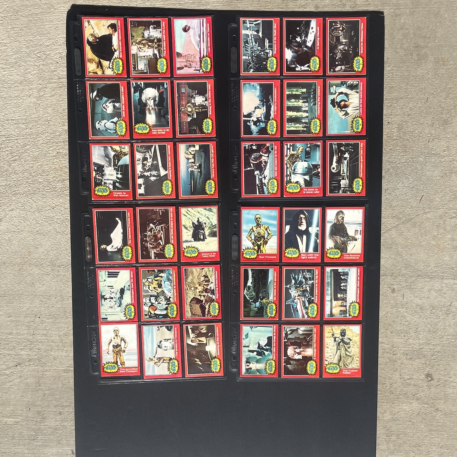 1977 Star Wars Series 2 Red complete set (67-132) no stickers