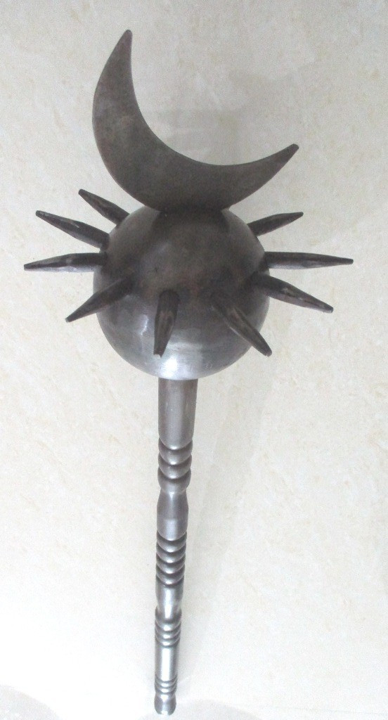 ANTIQUE MACE BATTLE SPIKED HALF MOON TOP