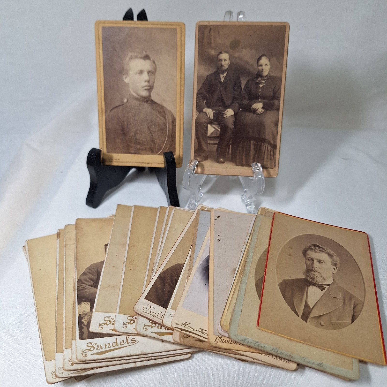Antique Norway CDV Photo Lot (25) Sandels Abel Szacinski 1880s