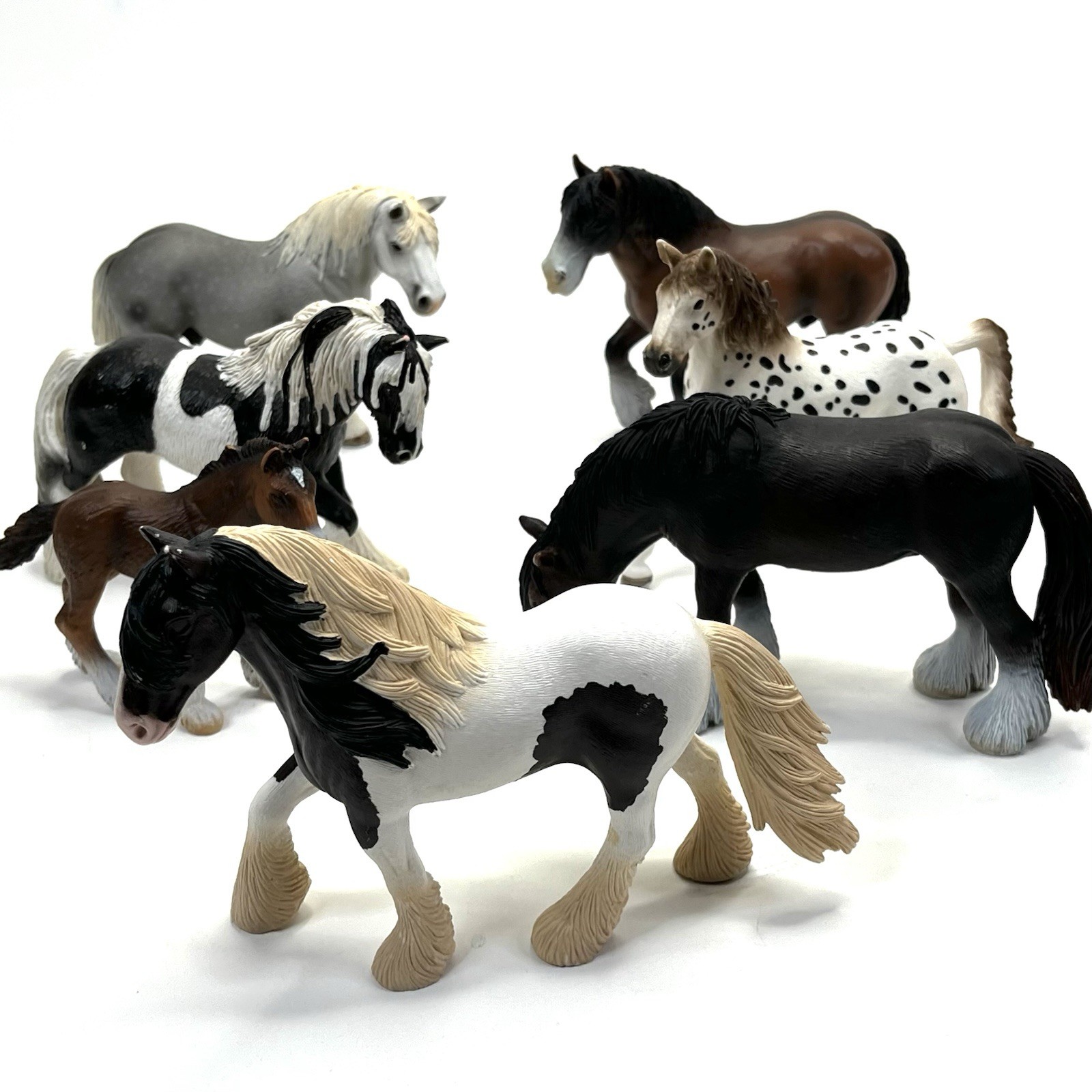 Schleich Horse Lot Of Horses Mustang Friesian Mare Pony Stallion Percheron Mix-7