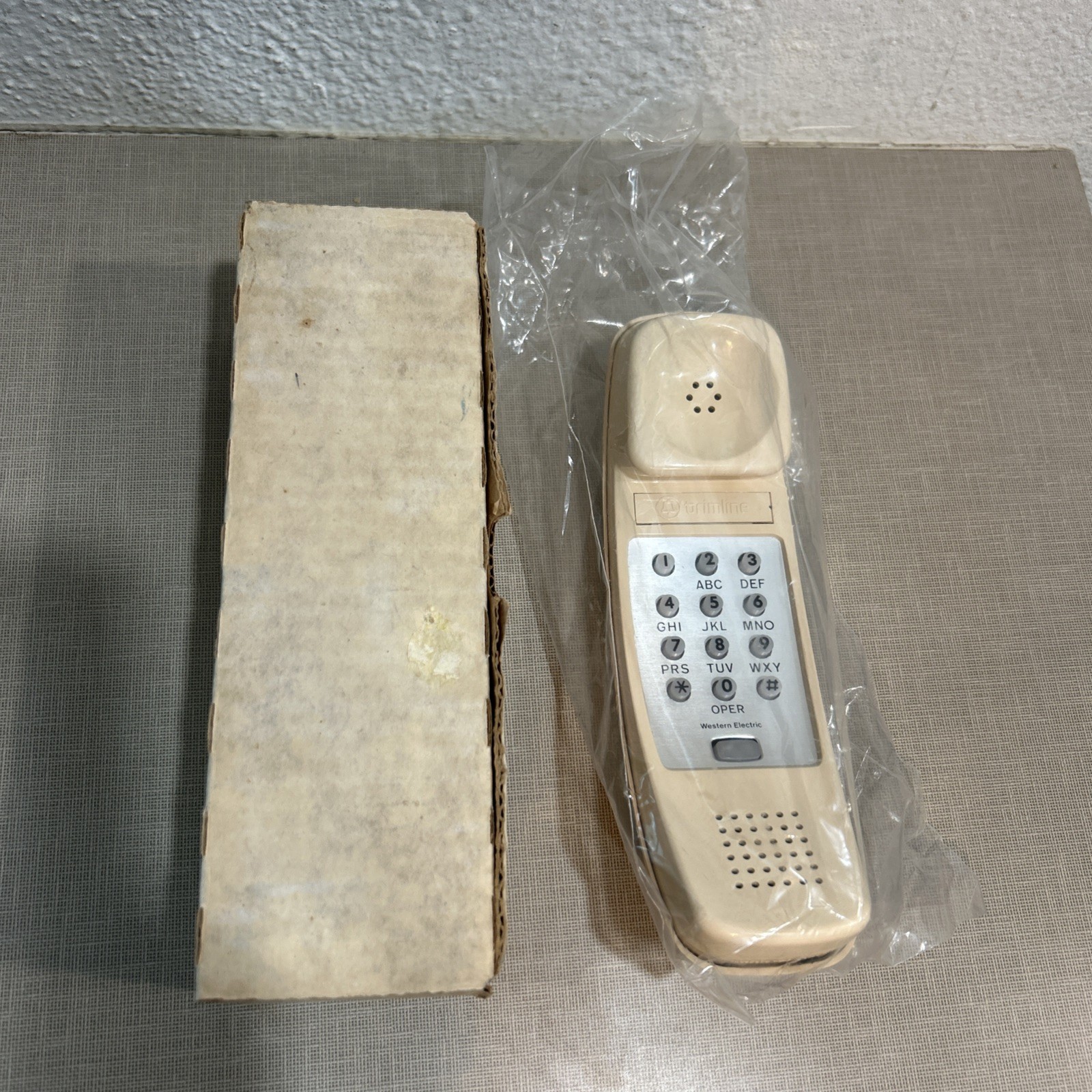 Vintage AT&T Trimline 2220 Ivory Touch-Tone Handset Western Electric NEW IN BOX