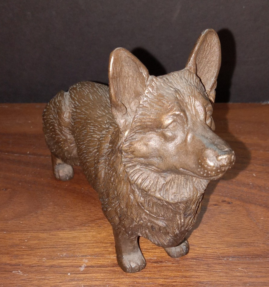 Tony Acevedo Cold Cast Bronze Figurine Pembrook Corgi Dog