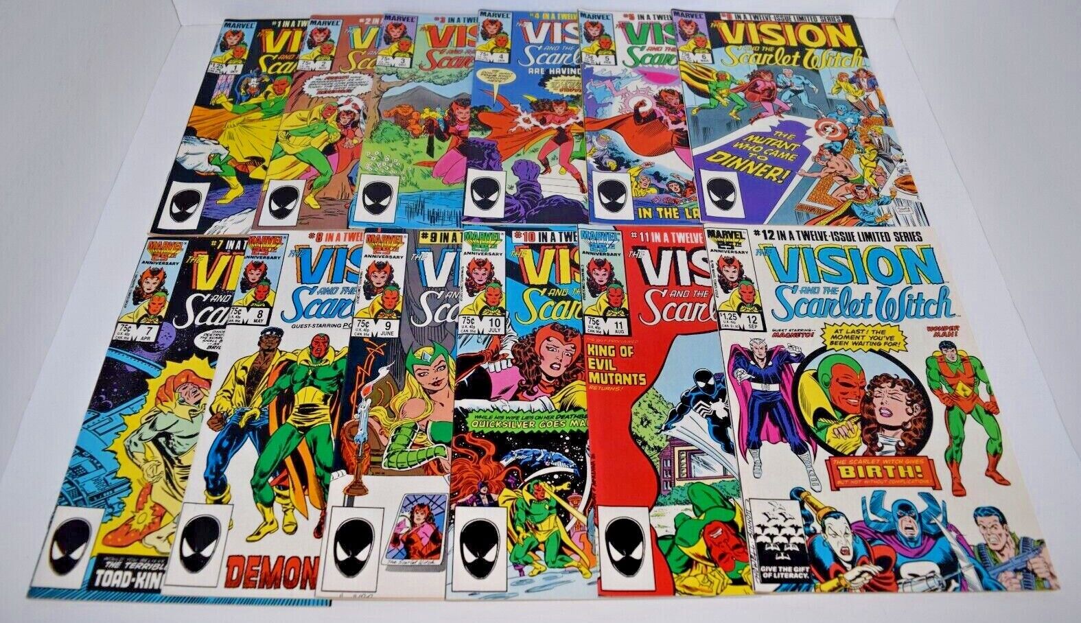VISION AND THE SCARLET WITCH (1985) 12 ISSUE COMPLETE SET 1-12 MARVEL COMICS