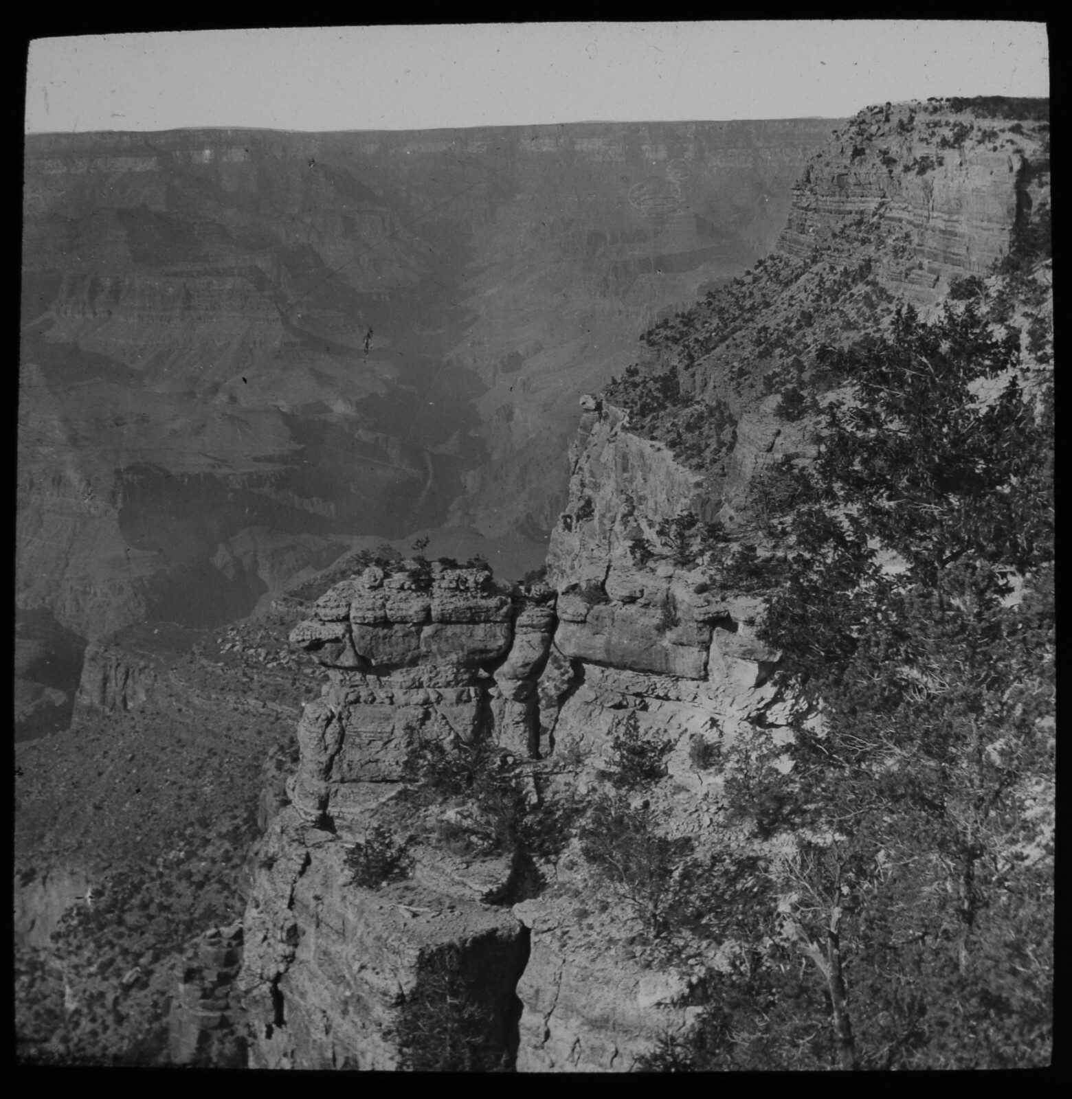 ANTIQUE Magic Lantern Slide VIEW OF THE GRAND CANYON C1900 PHOTO USA 