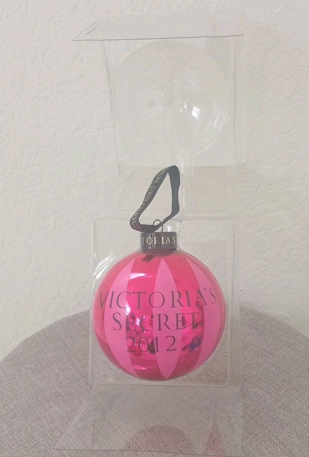 Victoria's Secret 2012 Limited Edition Holiday Ornament Pink Stripped 