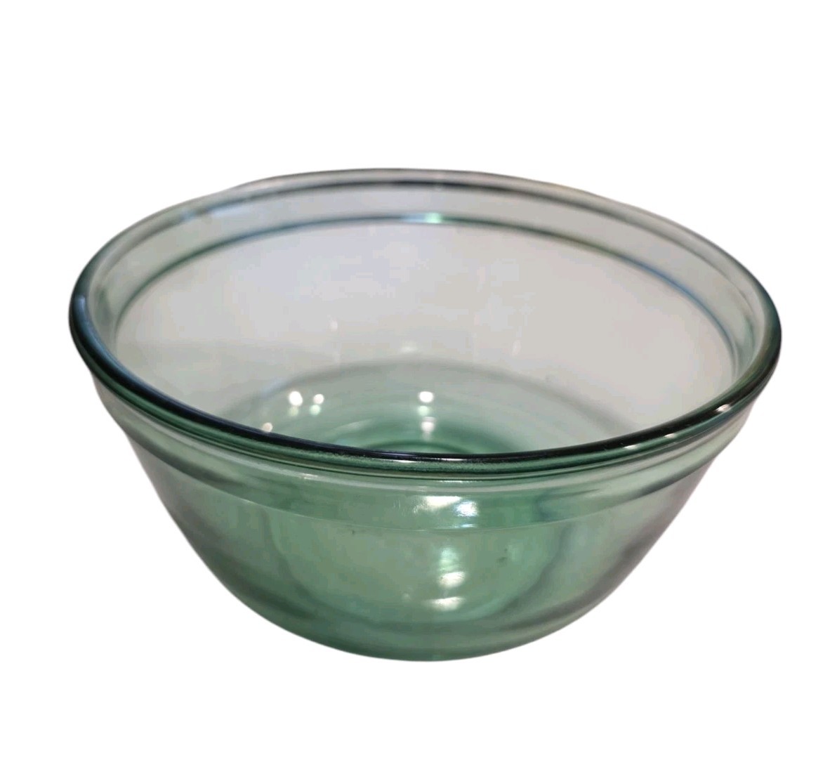 Vintage Anchor Hocking Ovenware Green Glass Mixing Bowl 1.5 Qt #1057, 7⅜\