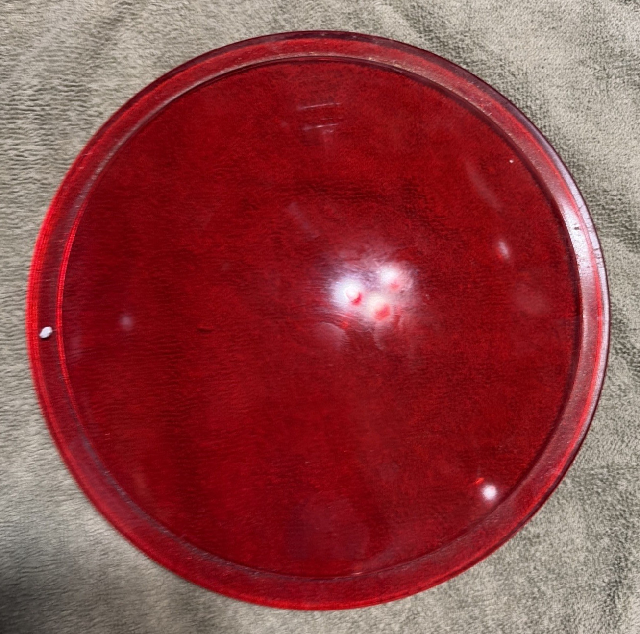 Vtg NOS 8 3/8” Red Glass Lense Railroad Stop Light MS 24489 / AP 3510 Original