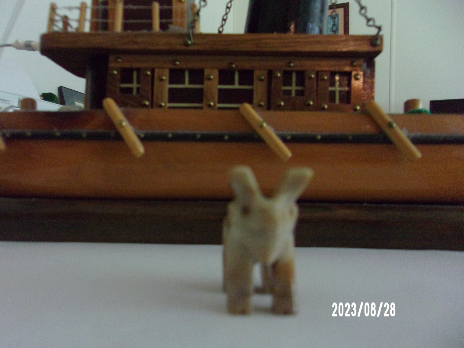 Beautiful Sandstone Figurine of a Moose 1 inch by 1.5 inches. Made in Peru.