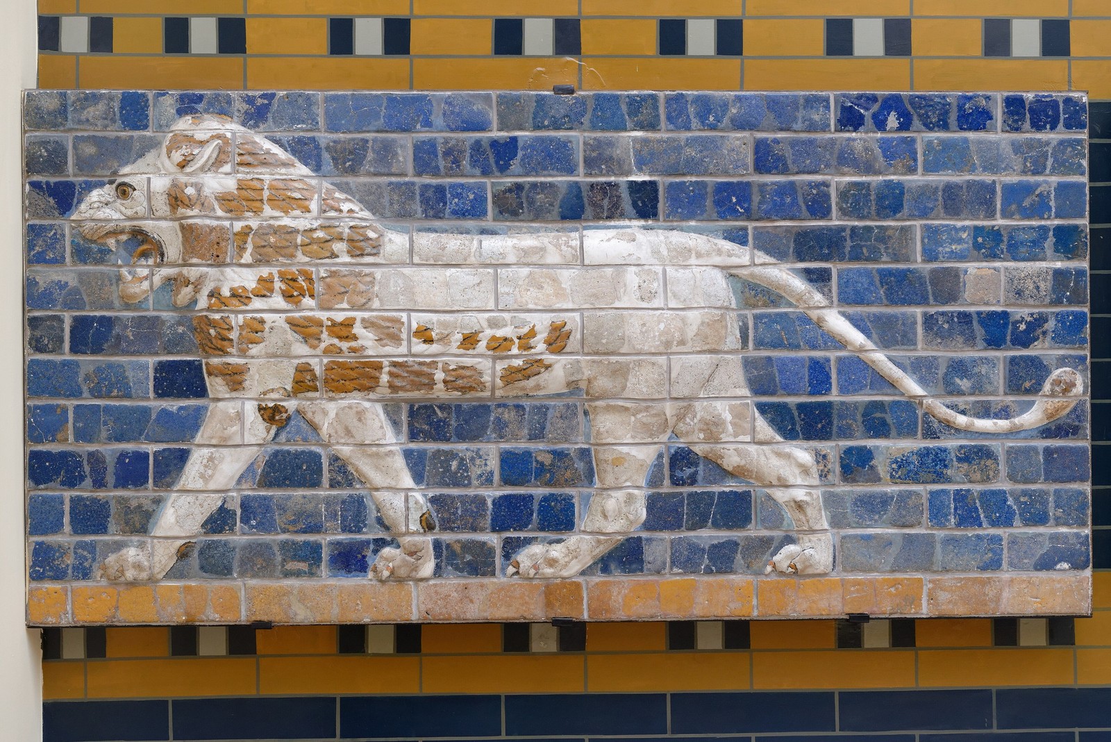 Ishtar Gate Babylon Vintage Glazed Tile Lion Reprint Wall Art