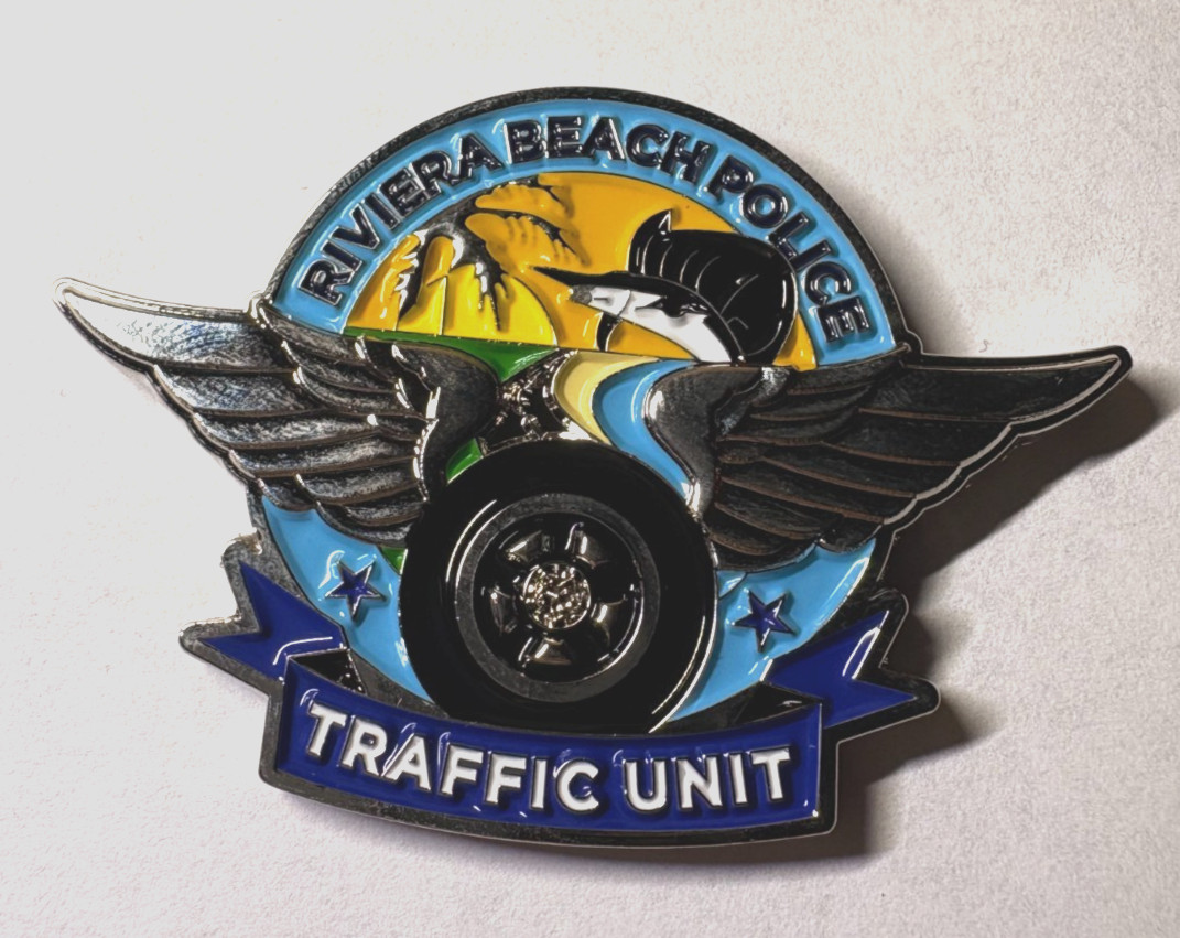 Riviera Beach Police Florida FL Traffic Unit Port St Lucie Miami Challenge Coin