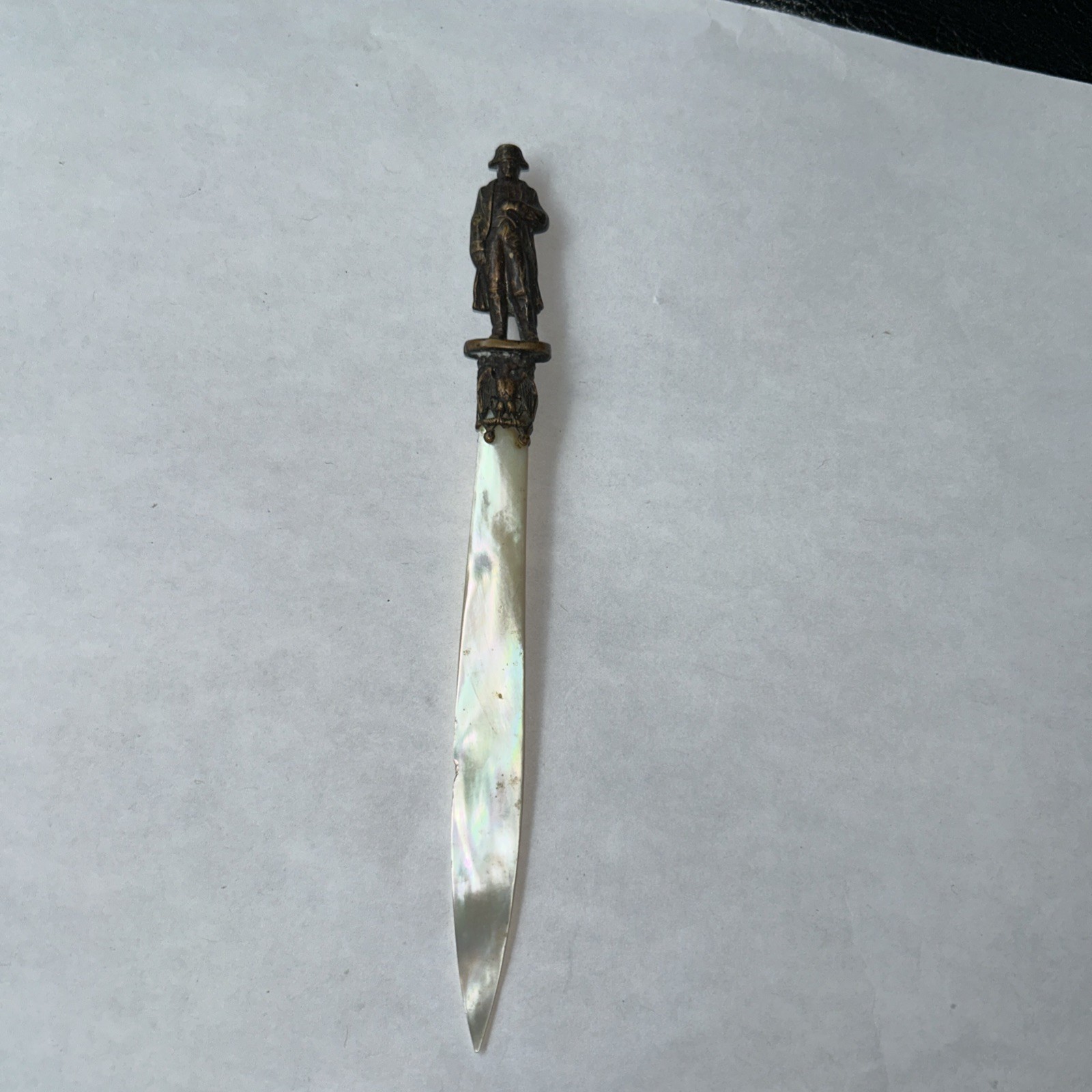 Antique Stanhope 19th Century Napoleon Mother of Pearl Letter Opener - 6