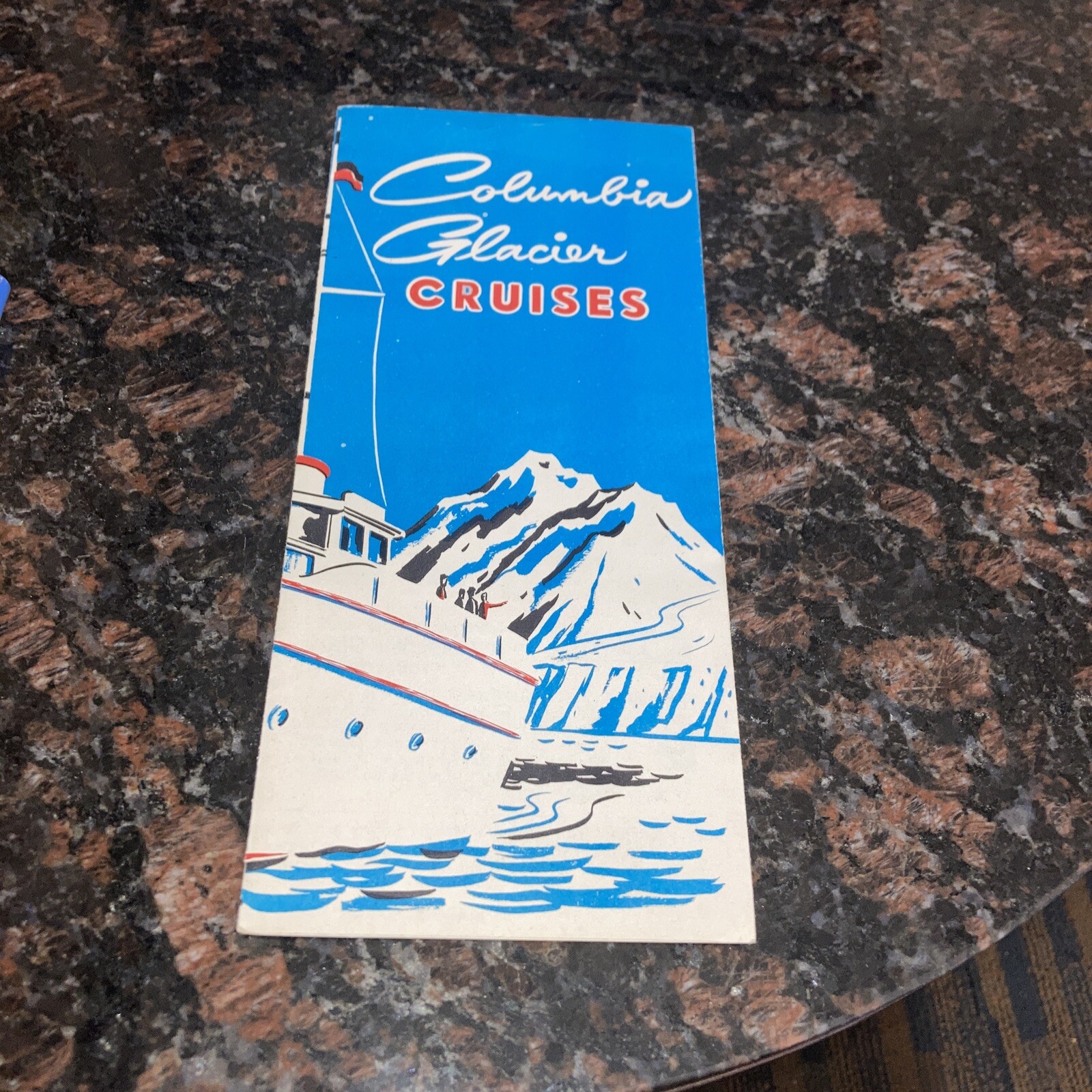 Vintage Columbia glacier cruises brochure 1960s Alaska
