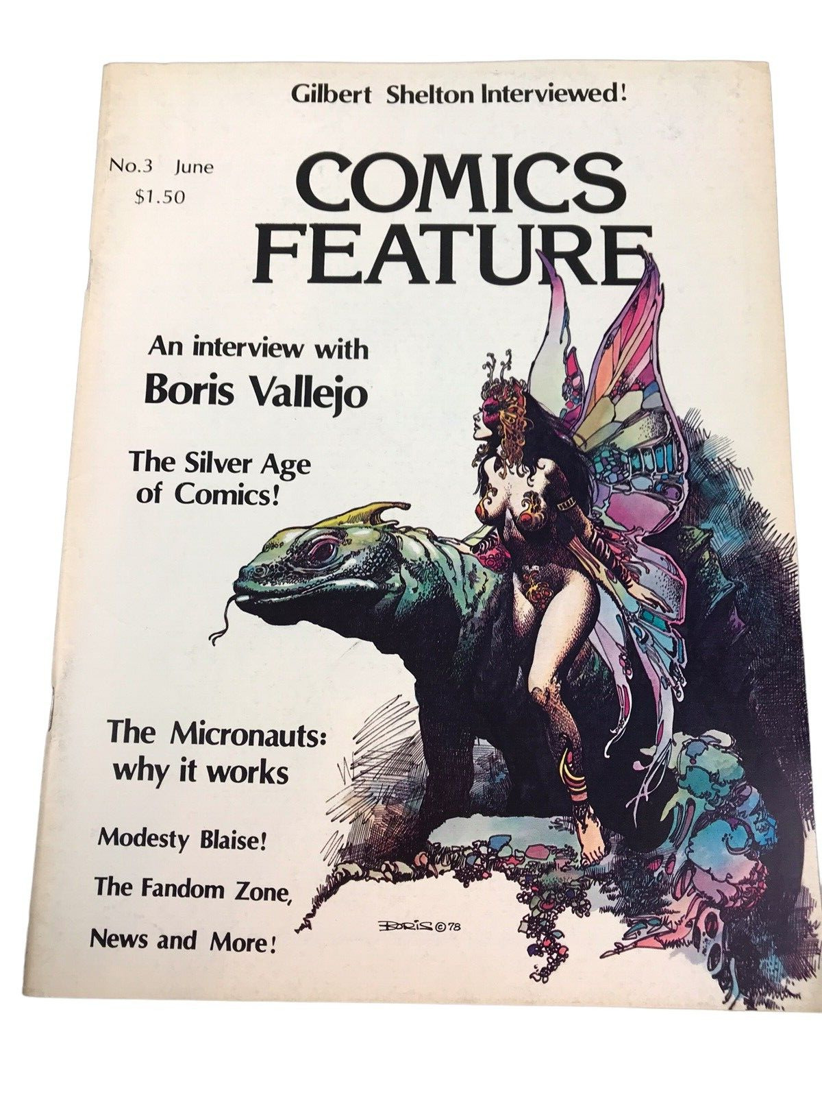 Vintage Comics Feature Magazine Volume 1 No 3 June 1980 Boris Vallejo Micronauts