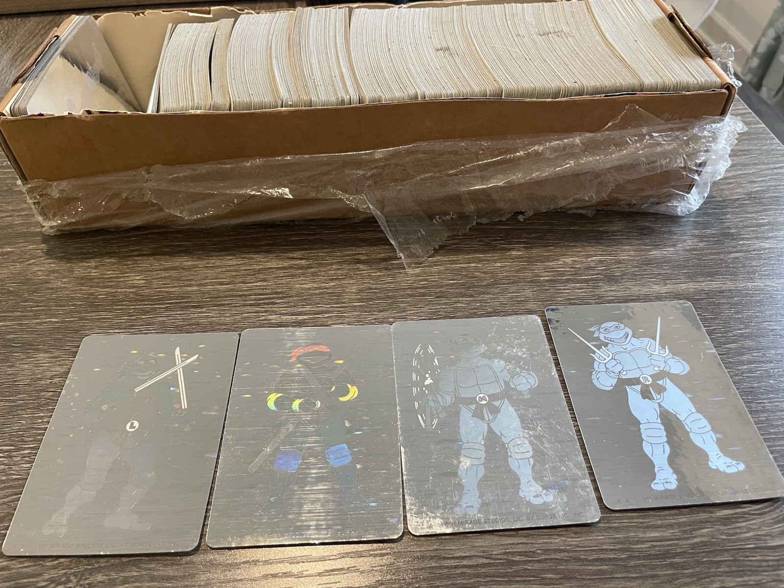 Teenage Mutant Ninja Turtles Vintage Hologram Trading Card Lot - 4 cards total Teenage Mutant Ninja Turtles Vintage Hologram Trading Card Lot - 4 cards total