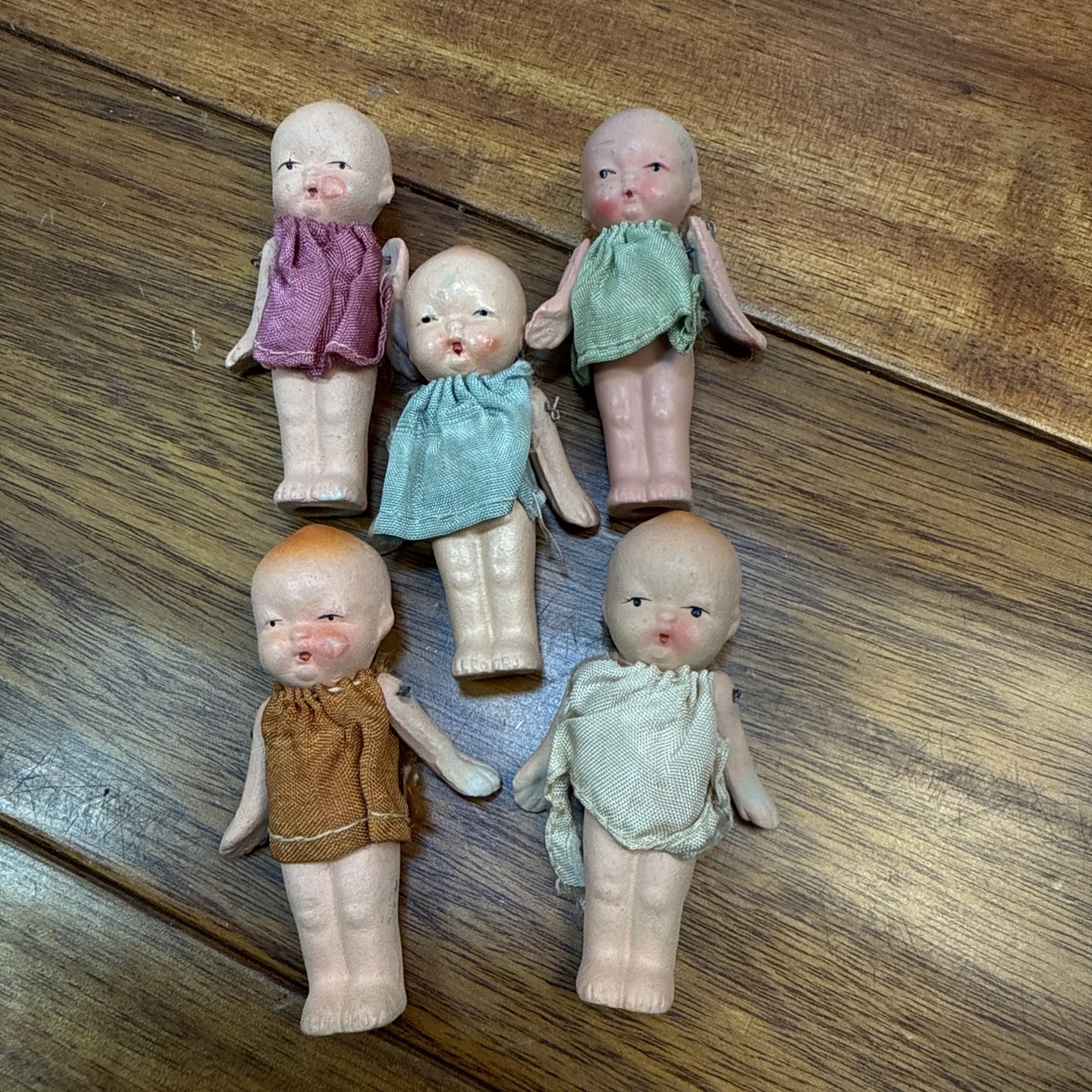 Tiny Bisque Dolls Clothes Jointed Arms -Occupied Japan Set 5