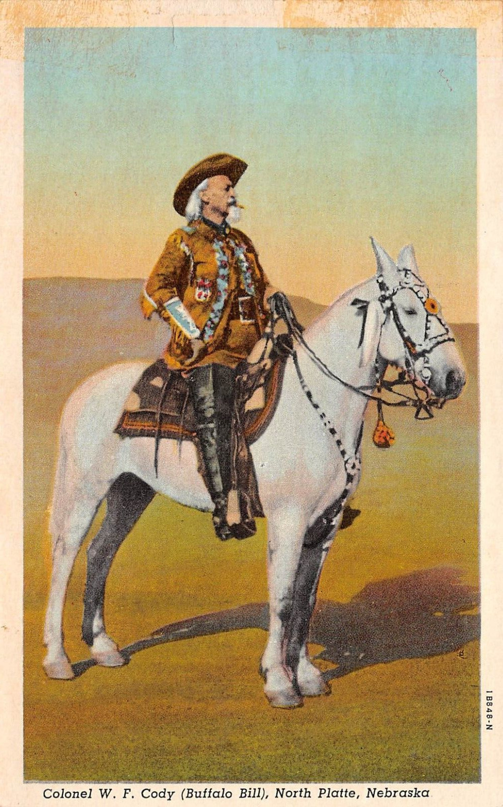 Colonel W.F. Cody Buffalo Bill North Platte Nebraska Postcard 7867