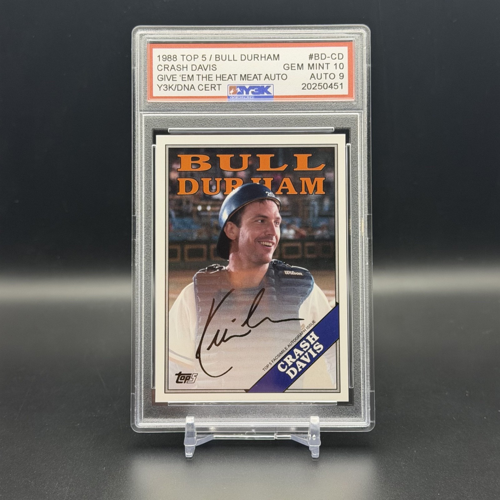 1988 Top5 » Crash Davis / Kevin Costner » Bull Durham Custom Slabbed Card