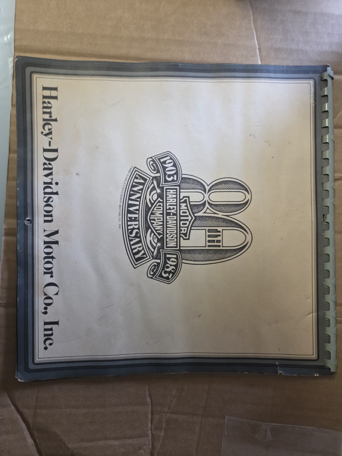 Vintage 1983 Harley Davidson 80th Anniversary Calendar
