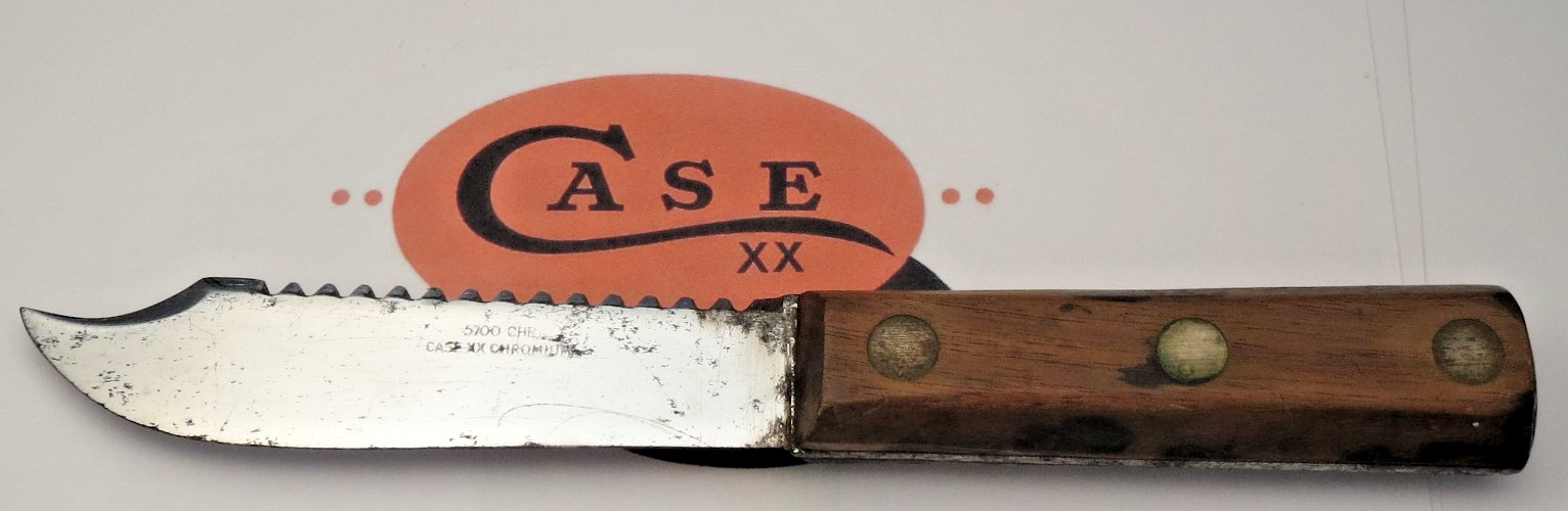 Antique 1950\'s Era CASE XX CHROMIUM 5700 Fishing Knife - Solid Used Knife