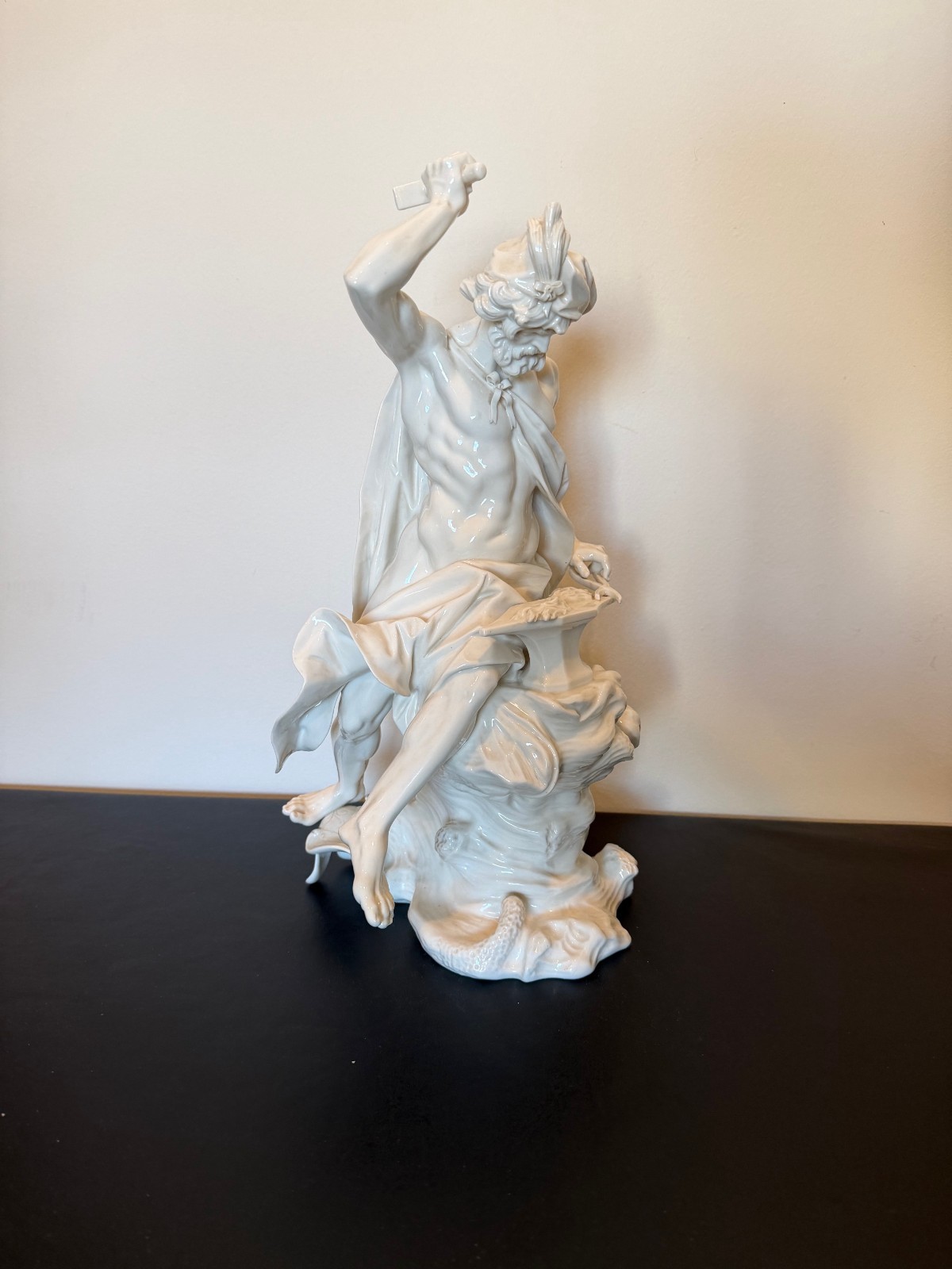 Antique Nymphenburg Porcelain Figurine Vulcan Blanc de Chine Model 268 16\