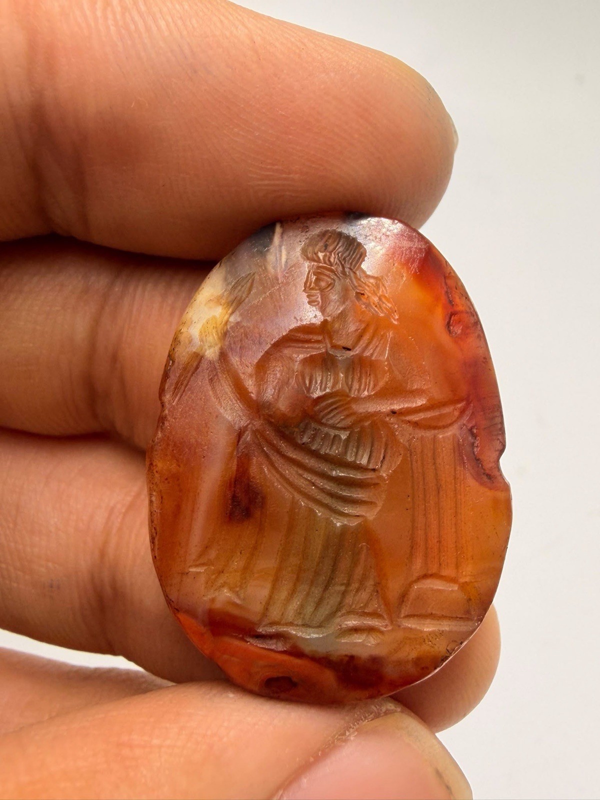 Wonderful  Ancient Roman Sassan  King   Stone Seal Stamp Intaglio