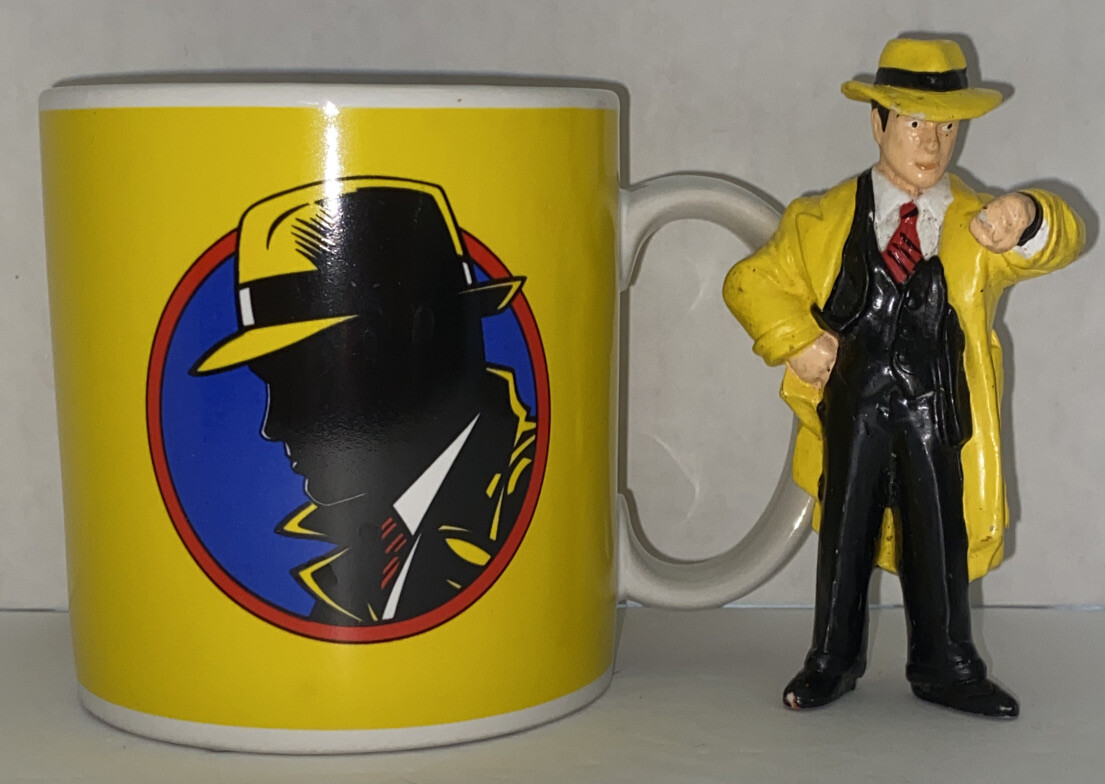 Vintage Dick Tracy Movie Applause Souvenir Mug PLUS Figure