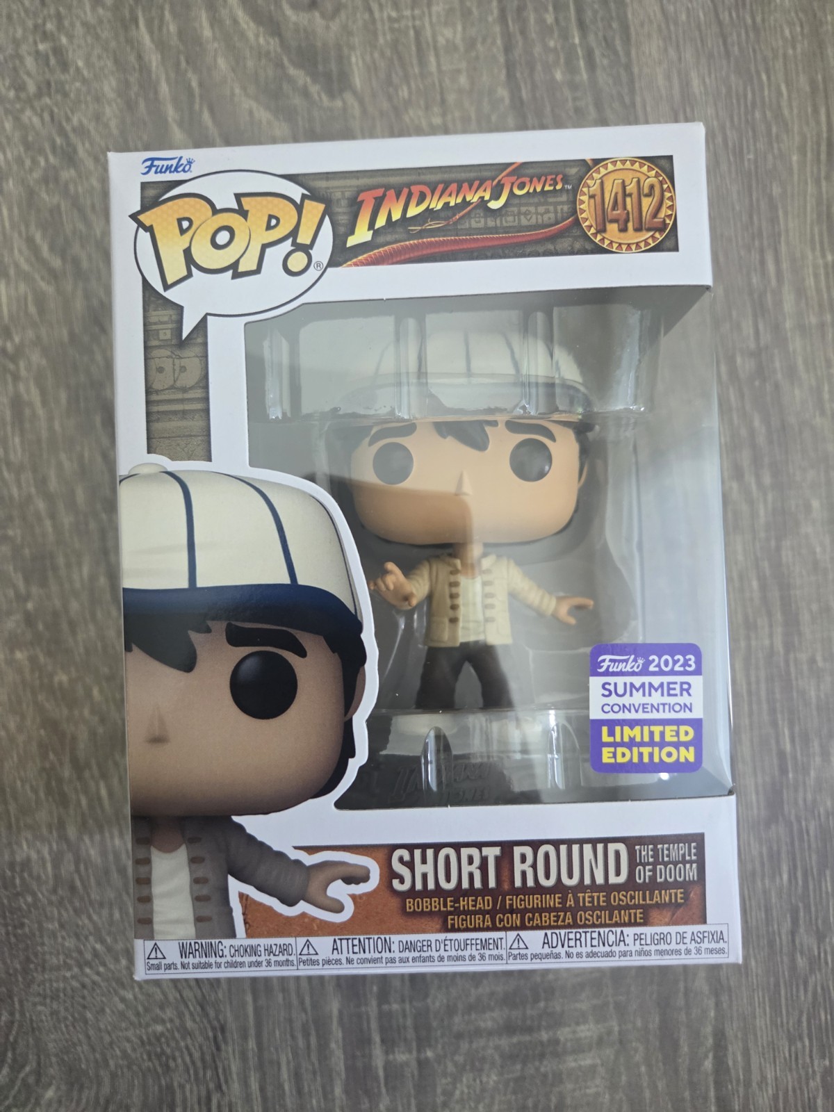 Funko Pop Short Round 1412 2023 Summer Convention Exclusive  Indiana Jones