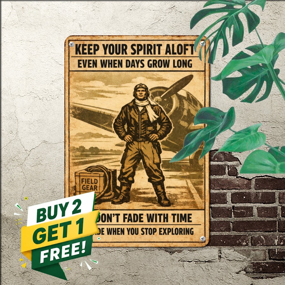 Aviation Passion Flying Quote Metal Sign Retro Pilot Wall Tin Decor 8x12