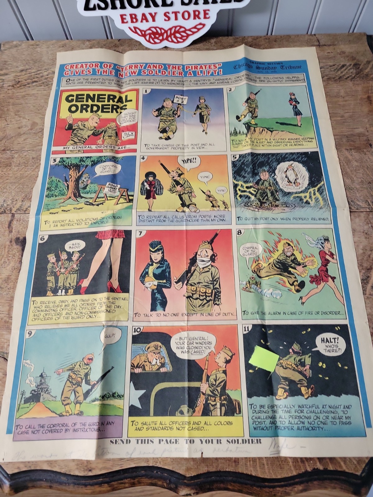 Chicago Sunday Tribune July 18,1943, General Orders Comic Page,Milton Caniff.