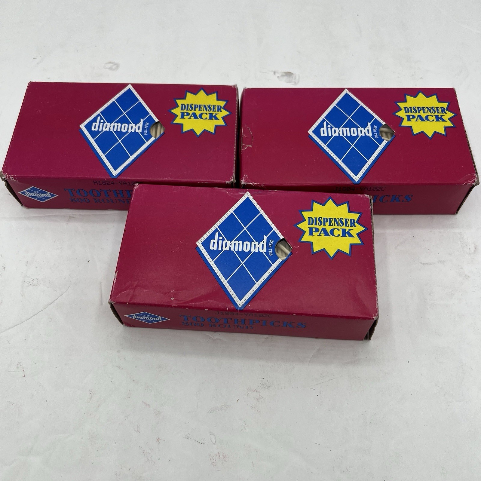 Diamond Round Toothpicks 800 Count 3 box lot